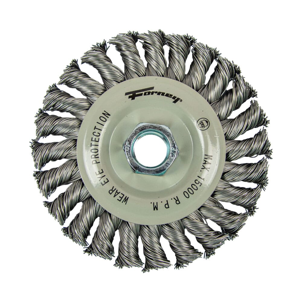 Command PRO Wire Wheel, Knotted, 4-1/2 in x .020 in x 5/8 in-11 Arbor
